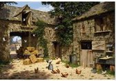 Micro Wentworth Puzzel • Farmyard Scene • Edward Hersey • 40 houten stukjes