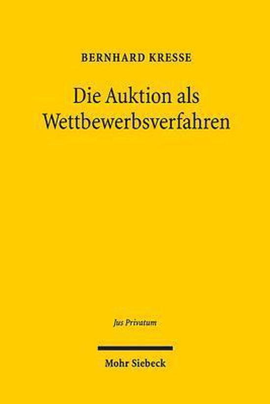 Die Auktion als Wettbewerbsverfahren - cover