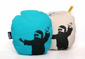 mini voedingskussen turquoise voor thuis en onderweg!