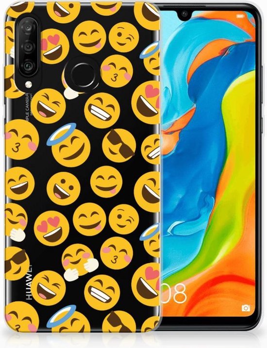 Huawei P30 Lite TPU Hoesje Design Emoji | bol