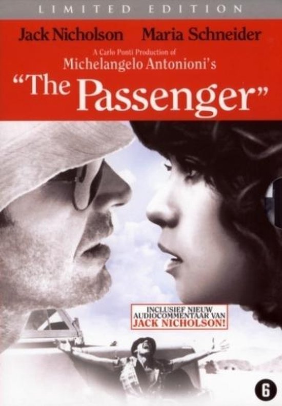 Filmcover van The Passenger met Jack Nicholson en Maria Schneider in close-up. "The Passenger" Limited Edition.