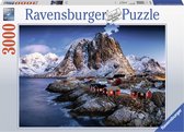 Ravensburger puzzel Hamnoy, Lofoten - legpuzzel - 3000 stukjes