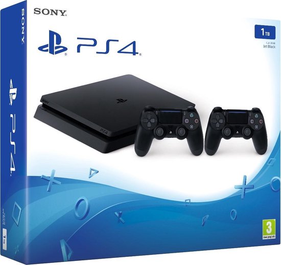 strottenhoofd elleboog Snooze Sony Playstation 4 Slim Console 1TB + 2de Controller - Zwart | bol.com