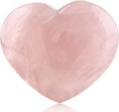 Rozenkwarts edelsteen hart 45 mm