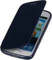 Polar Map Case Donker Blauw Samsung Galaxy S Duos S7562 TPU Bookcover Hoesje