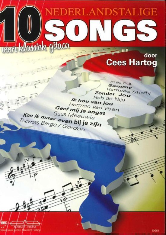 Alsbach-Educa 10661 - Tien Nederlandstalige songs voor klassiek gitaar - Cees Hartog | Northernlights300.org