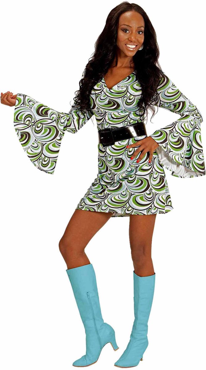Jaren 70 jurkje groovy waves