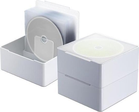 Toevoeging apotheek Slink CD / DVD opbergbox - opbergsysteem voor het opbergen van 28 CDs, DVDs of  Games (set... | bol.com