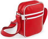 Bagbase Original retro across body bag, Kleur Classic Red/ White