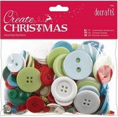 Assorted Buttons (250g) - Traditional Christmas