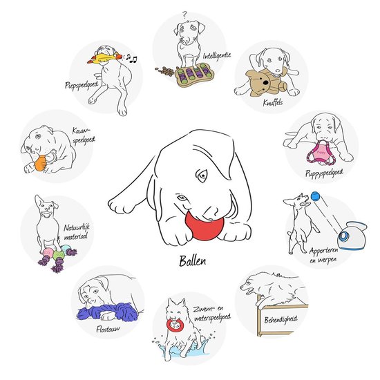 Happy Pet Rubber Ball 6.5X6.5X6.5 CM bol