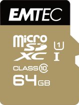 Emtec Micro SD Class10 Gold+ 64GB flashgeheugen flashgeheugen