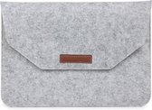 Vilten Soft Sleeve Voor de Apple Macbook Air / Pro (Retina) 15 Inch - Bescherming Cover Hoes - Grijs