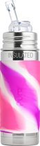 Pura thermos rietjesfles - Plasticvrij - 260 ml - Roze Swirl
