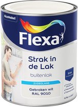 Flexa Strak in de Lak Zijdeglans - Buitenverf - Gebroken Wit - 750 ml