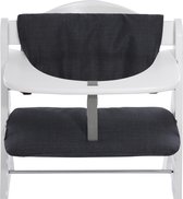 Hauck Highchair Pad Deluxe, hoge stoel pad voor Hauck houten stoel Alpha+, Melange Charcoal