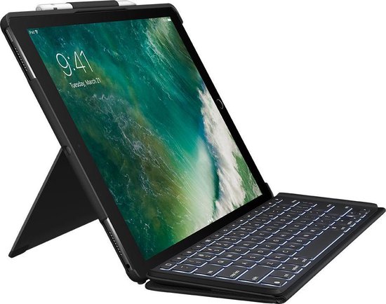 Logitech Slim Combo Verlichte Toetsenbord Case voor iPad Pro 12.9 met Smart Connector Qwerty Logitech Slim Combo Verlichte Toetsenbord Case voor iPad Pro 12.9 met Smart Connector Qwerty