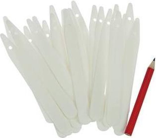 Garland Plantenetiketten – 25 Stuks Van 15 Cm, Wit – Voor Kruiden, Bloemen En Groenten