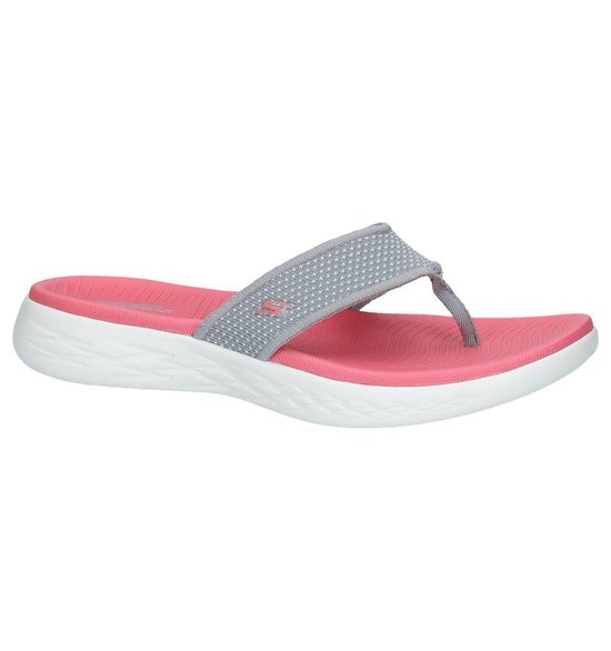 Skechers - 15300 - Sportieve slippers - Dames - Maat 42 - Grijs - GYPK |  bol.com