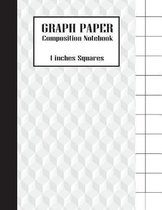 Graph Paper Composition Notebook: 1 inches squares - Large Print(8.5x11) 100 Pages - Composition Notebooks (Softback)
