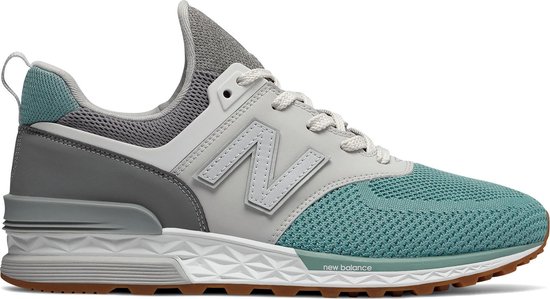 bol.com | New Balance 574 Sport Sneakers - Maat 45.5 - Mannen -  grijs/blauw/wit