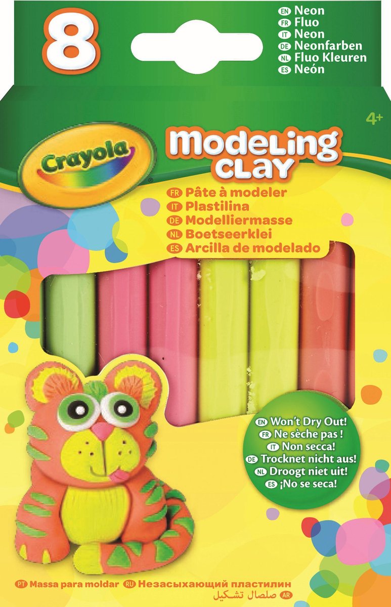 Crayola Boetseerklei- Fluo Kleuren