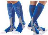 sport compressiekousen (blauw)