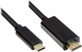 Alcasa GC-M0101, 2 m, HDMI Type A (Standaard), USB Type-C, Mannelijk, Mannelijk, Recht