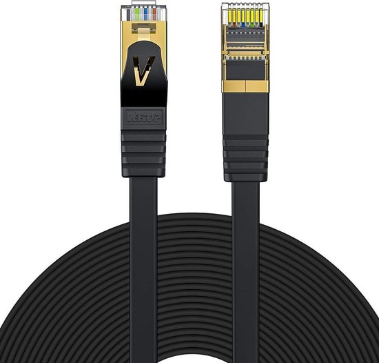 Bespreken Stier Champagne Internet kabel 3 meter zwart CAT7 - Ethernetkabel RJ45 UTP kabel 10 Gbps  -... | bol.com