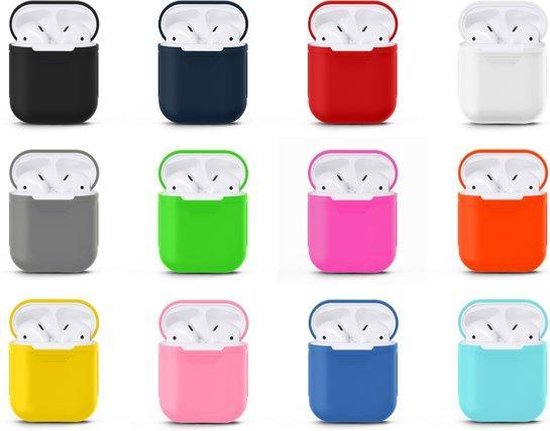 Airpods Silicone Case Cover Hoesje voor Apple Airpods - Zwart