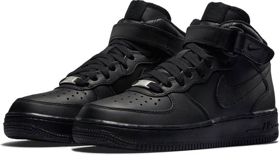 Nike Sneakers Kinderen - Air Force 1 Mid (GS) - Black/Black - 314195-004 |  bol.com