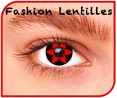 "Cosmetische contactlenzen met rode ster of zwarte achtergrond - Schmink - One size"