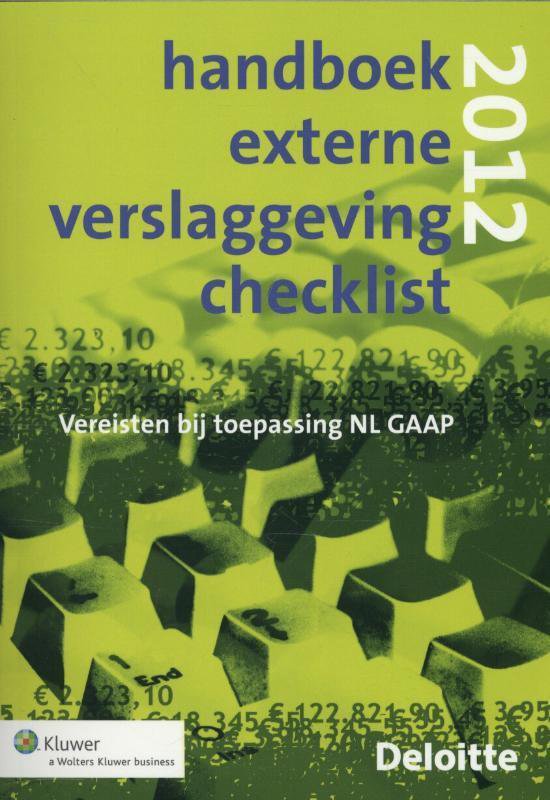Cover van het boek 'Handboek Externe Verslaggeving Checklist  / 2012'