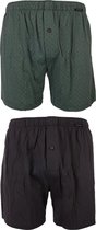 Schiesser - **ACTIE** 2-pack Wijde Boxershorts Grijs / Groen - M