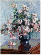 Graphic Message - Schilderij op Canvas - Bloemen - Claude Monet - Chrysanten Boeket - Reproductie