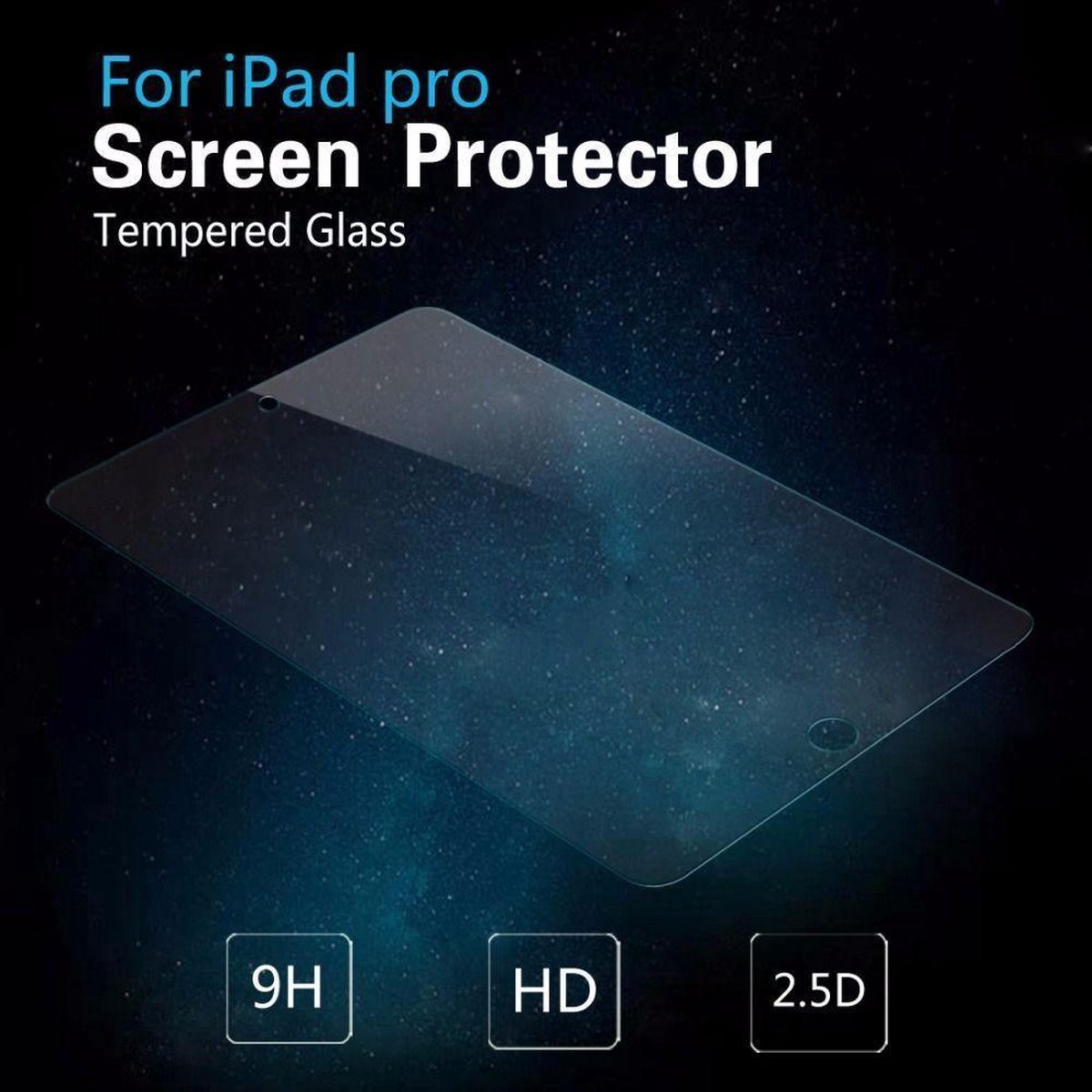 iPad Pro 12,9 inch Glasbeschermer/ Folie - Glass Screenprotector Tempered Glass - IMPACT PROTECTION Editie| Ultra Gehard Glas | Anti-kras | Anti-schok | EasyTouch | Full Protection ('S Werelds Sterkste!)