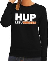 Nederland supporter sweater / trui Hup LeeuWinnen zwart dames - landen kleding M