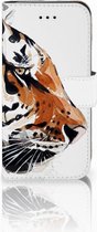 Hoesje Geschikt voor iPhone 7/8 en Geschikt voor iPhone SE 2020 Bookcase Watercolor Tiger