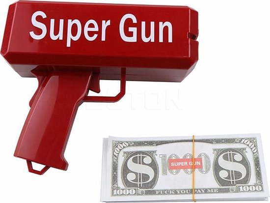 OWO Money gun geld pistool cash cannon inclusief nep geld