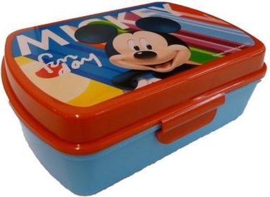 Snoep Of later vrijheid Disney Broodtrommel Mickey Mouse Junior 20 Cm Blauw/rood | bol.com