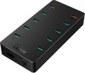 Aukey 10-Poort Oplaadstation met Quick Charge 3.0 - 70 Watt oplader - PA-T8
