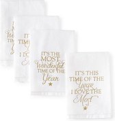 Riviera Maison - It's The Most... Napkin - gold - 4pc