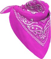 PARTYPRO - Fluo roze bandana voor volwassenen