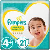 Pampers Premium Protection - Maat 4+ (Maxi+) 10-15 kg - 21 Stuks  Luiers