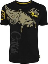 Hotspot Design T-Shirt | Fishing Mania Catfish | Black | Maat M