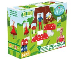 Omslag van BiOBUDDi Juf Roos Op een grote paddenstoel - 24 delig