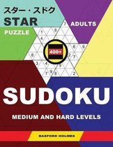 Star Adults Puzzle 400+ Sudoku. Medium and Hard Levels.