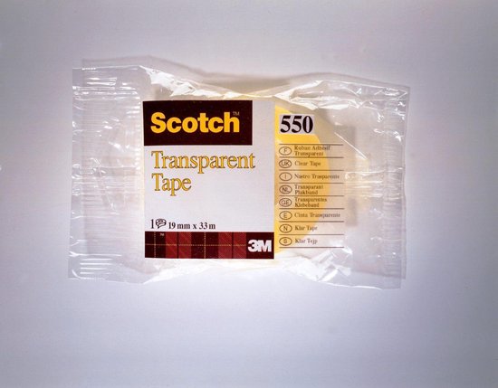 Scotch transparante tape 550 formaat 15 mm x 66 m