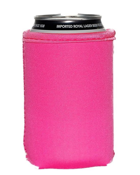 10 st. bier - frisdrank blik koelhoud hoesje in ROZE|bierblik hoesjes - Festival - Vakantie - Strand - Carnaval van Shotgongo — afbeelding 2