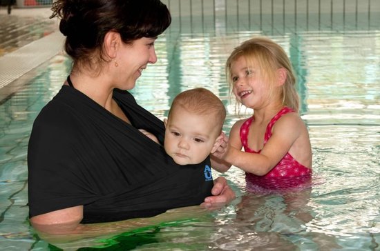 ByKay - Aqua Carrier - Draagzak - Draagdoek - Water - Zwembad - Douche - Zwart - Zwempakkenmateriaal - Rekbaar van Merkloos — afbeelding 5